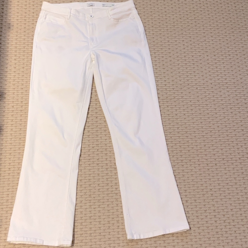 J JILL DENIM Barely Flare White Boot Cut Jeans